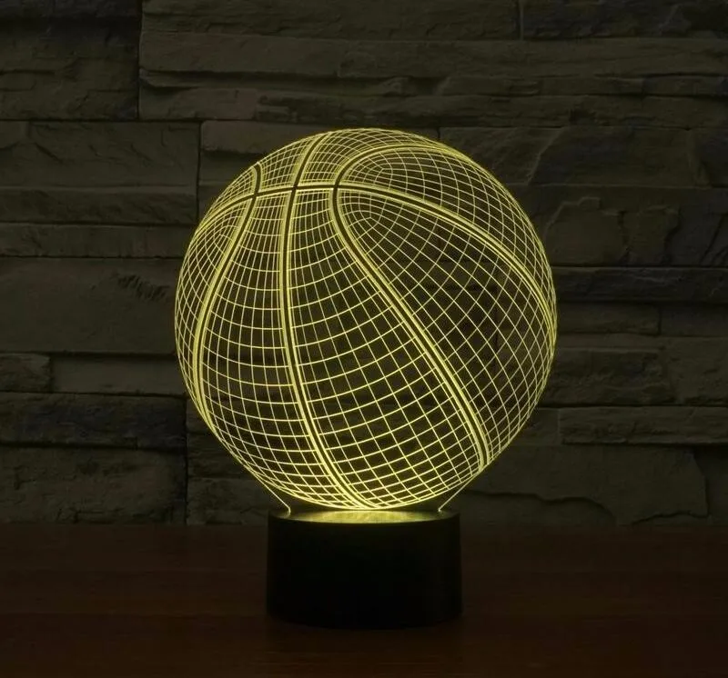 shape led art sculpture night lights desk lamp 3d visualization