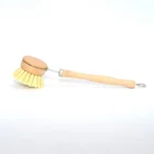 Factory Sale Wooden Dish Washing Brush Pan Cleaning Brush Replacement Head Wooden Handle