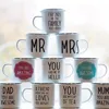 2018 NEW Products MR&MISS DESIGN MINI SIZE Enamel TIN Mug for Coffee