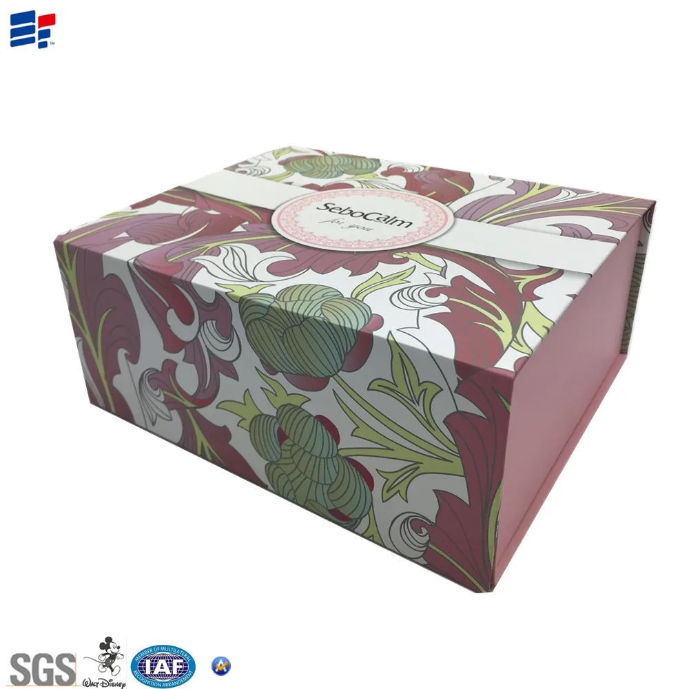 handmade collapsible cardboard suitcase gift carton packaging