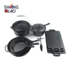 China Supplier Wholesale High Quality 9pcs Cast Iron Outdoor Camping Cookware Set