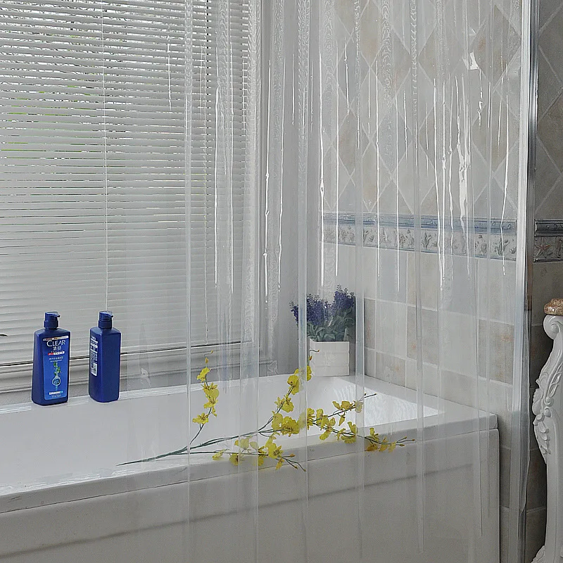 

1PC MOQ Heavy Duty PEVA Plastic Shower Curtain Waterproof Clear 72" Shower Curtain