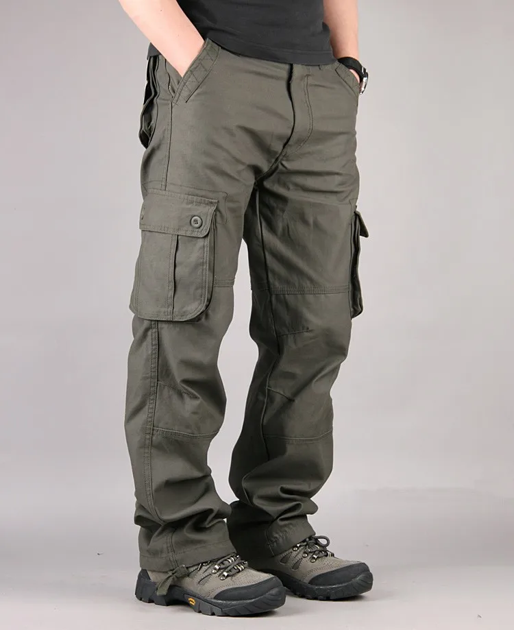 black cargo work trousers