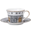 Swan Fort Classic coffee mug hand paint gold rim cup sets espresso cup and saucer Phnom Penh Cup and Dish of Urban Architecture