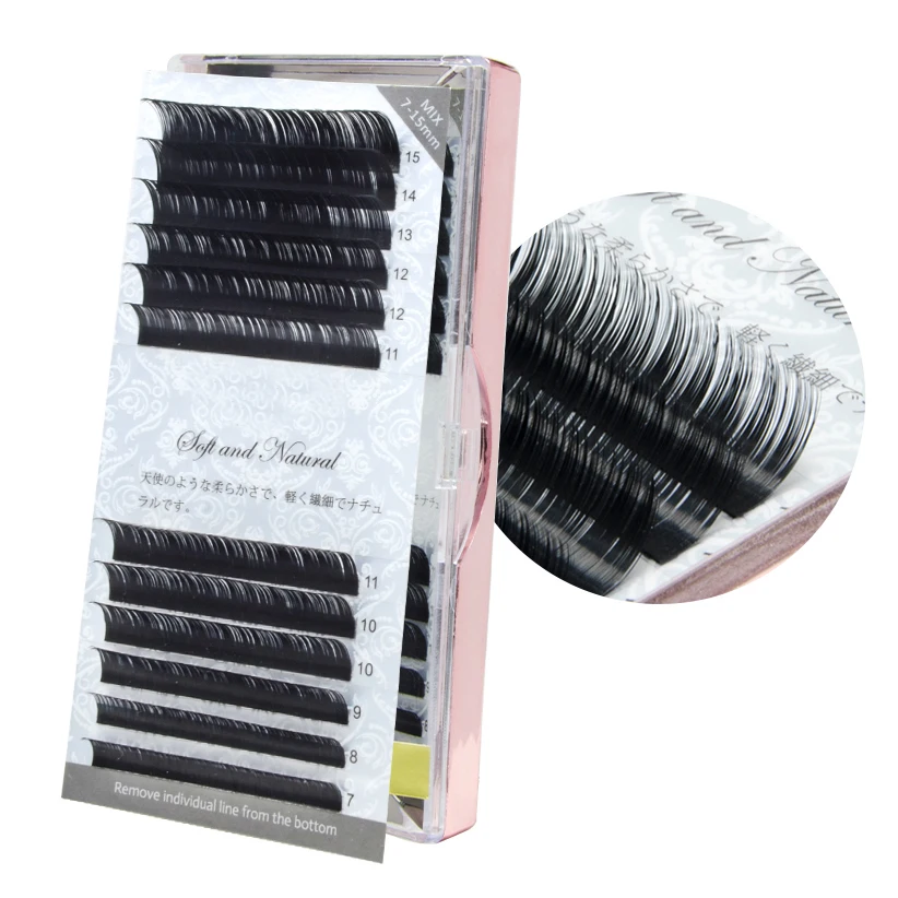 wholesale premium mixed length korea dlux eyelash extension natural soft faux mink lashes, Natural black
wholesale premium mixed length korea dlux eyelash extension natural soft faux mink lashes, Natural black