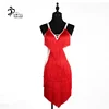 Professional Oriental Hip Hop Shiny Dance Costumes Women Red Tassel Latin Dance Dress