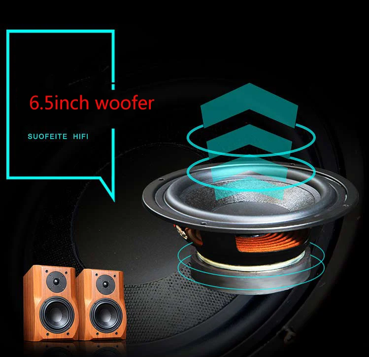 Delixin F30 6.5 inch wooden box super bass Hifi speaker cheap bookshelf speaker from China factory - ANKUX.COM