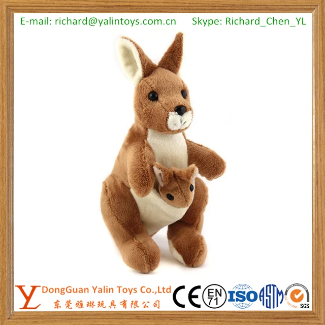 plush stuffed kangaroo with baby soft toy