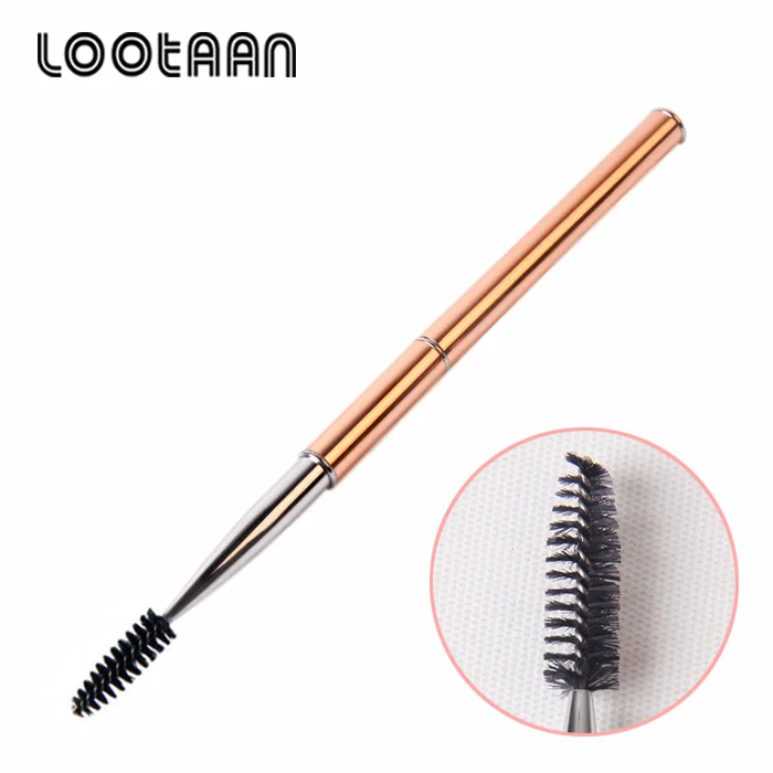 1 Dollar Cosmetics Brands Private Label Retractable Rose Gold Mascara Wand Eyelash Brush Make Up Brushes With Lid