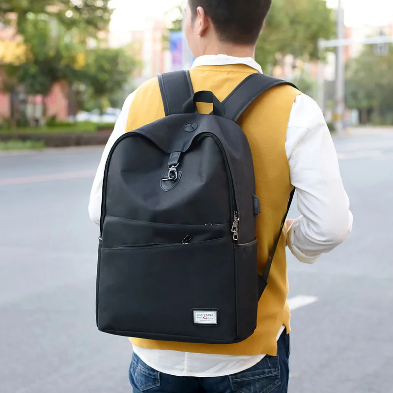 Anti Theft Men Backpack Canvas Large USB Recharging Women Laptop Bag Boy Girl School Bag Teenager Travel Backpack Mochila BP0209 (22)