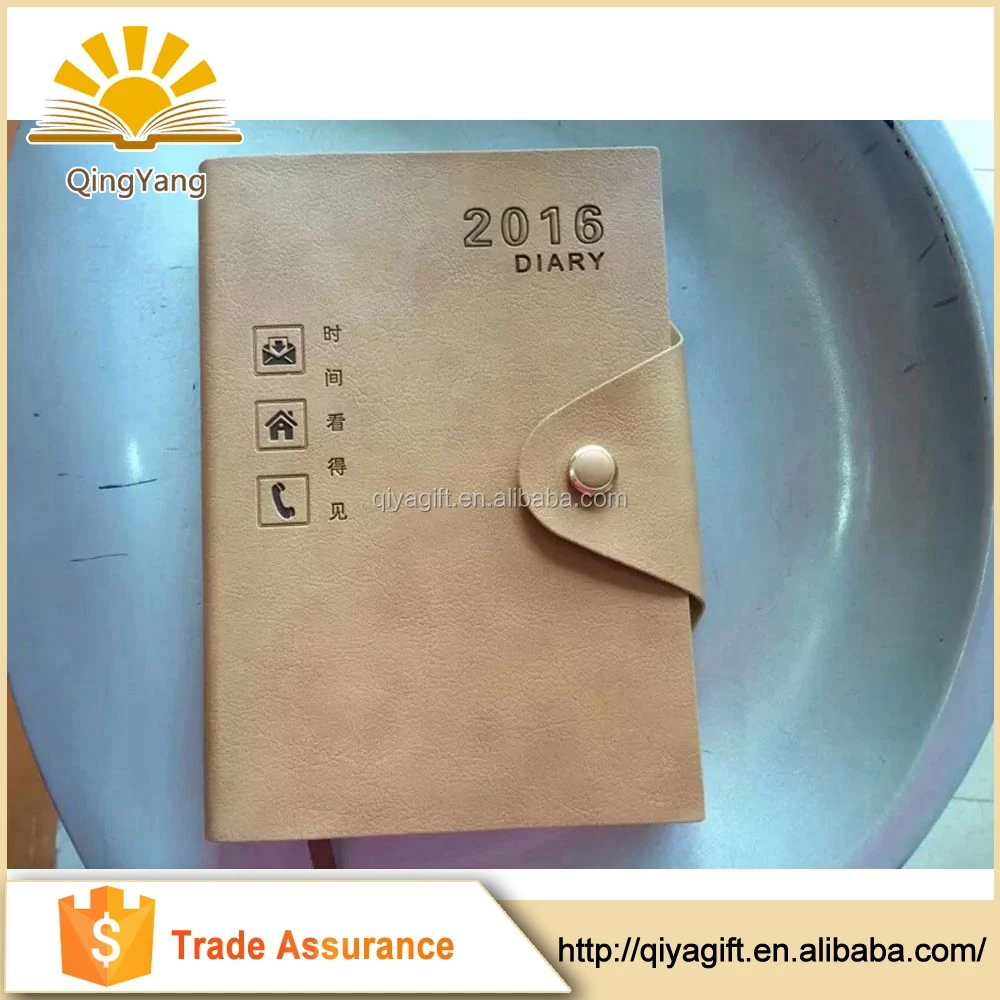 character print promotional journal pu leather recycled notebook