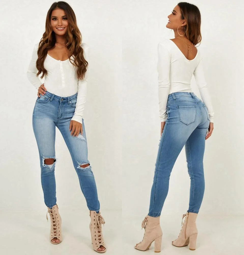 Top Quality 2019 Stylish Denim Ripped Jeans Clothing For Women Jeans Clothing, Customized color
Top Quality 2019 Stylish Denim Ripped Jeans Clothing For Women Jeans Clothing, Customized color