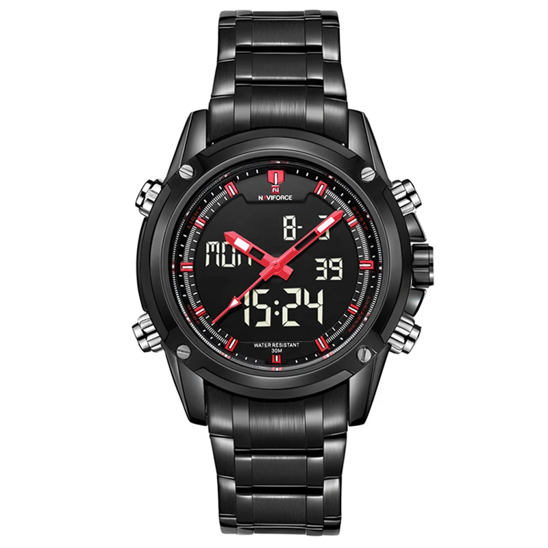 Mens Watches Top Brand Luxury NAVIFORCE Men's Quartz-watch Analog Digital LED Sports Watch Men Army Military Wrist Watches
Mens Watches Top Brand Luxury NAVIFORCE Men's Quartz-watch Analog Digital LED Sports Watch Men Army Military Wrist Watches