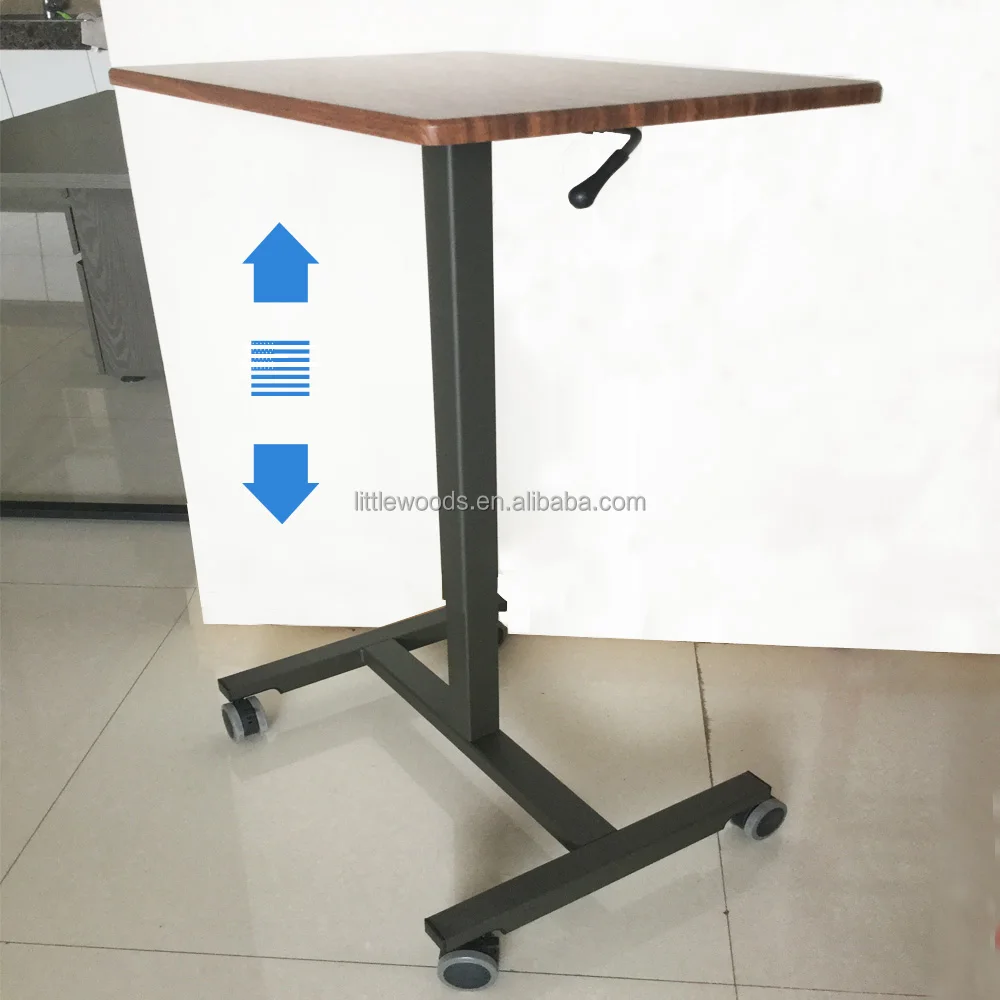 Adjustable Gas Spring Hydraulic Lift Desk For Office Home Use