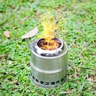 Camping Stove Stainless Steel Backpacking Stove Potable Wood Burning Stoves for Picnic BBQ Camp Hiking