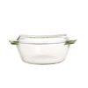 homeware hot sale 1.5L Round PP Steamer Glass food casserole with pp lid