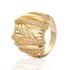New Design Gold Finger Natural Diamonds Crystal Ring For Girl