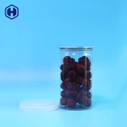 211# high clear PET 340ml plastic jar with easy open end PE cap for canned food packaging