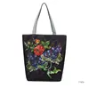 Embroidery Tote Canvas Lady Handbag