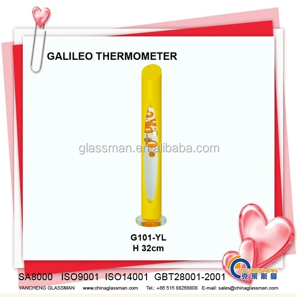 galileo thermometer G101-YL 32 CM