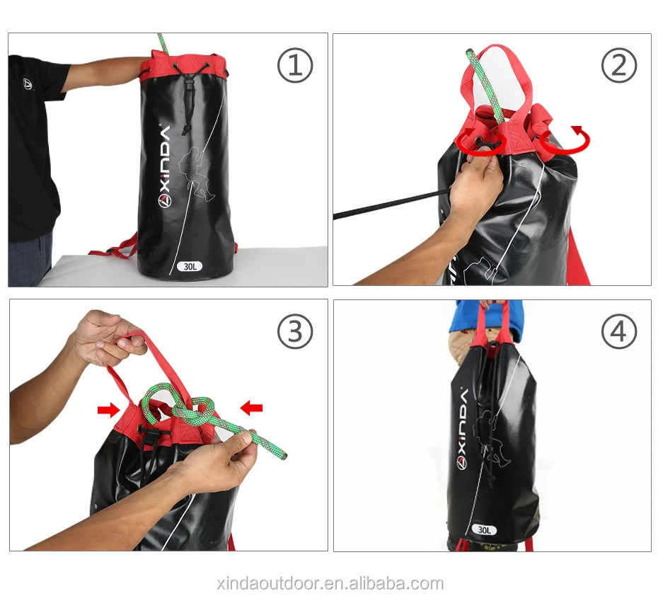 Xinda Outdoor Climbing Rope Bag Storage Backpack Outdoor Rappelling Backpack For Equipment