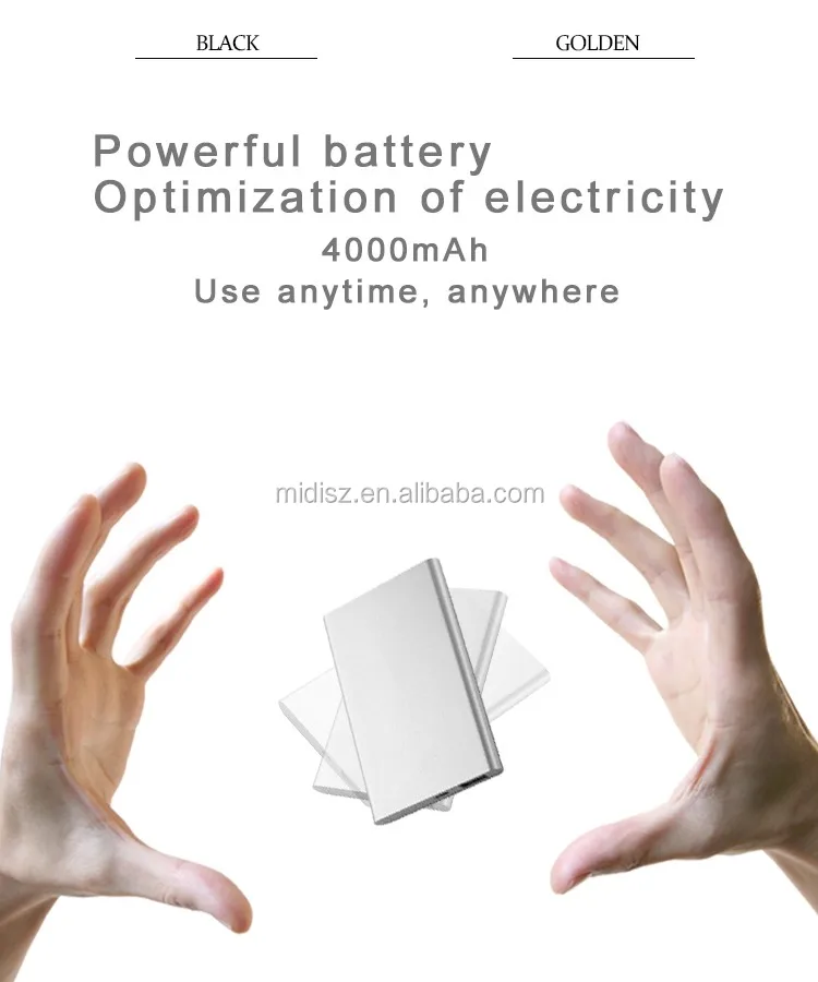 Power bank 4000mah, ultra thin mobile power supply, for mobile phones 4000mah power bank - ANKUX.COM