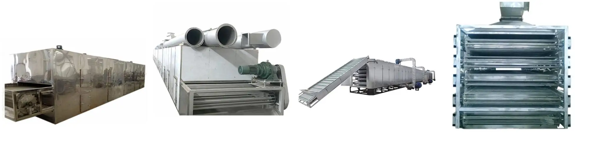 Tunnel continuous multi conveyor belt hot air dryer for cassava gari garry