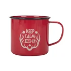 FDA food safe round Vintage Enamel Coffee Milk Tea Home Camping Travel Cup Mug with customized logo