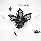 Wholesale feathers hair combs accessories black bridal fascinator hair accessories