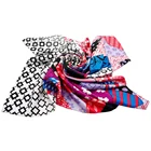 Mobile App Fashion Style Ladies Custom Designer Twill Printing OEM Chinese Pattern 100% Silk Square Scarf Wholesale