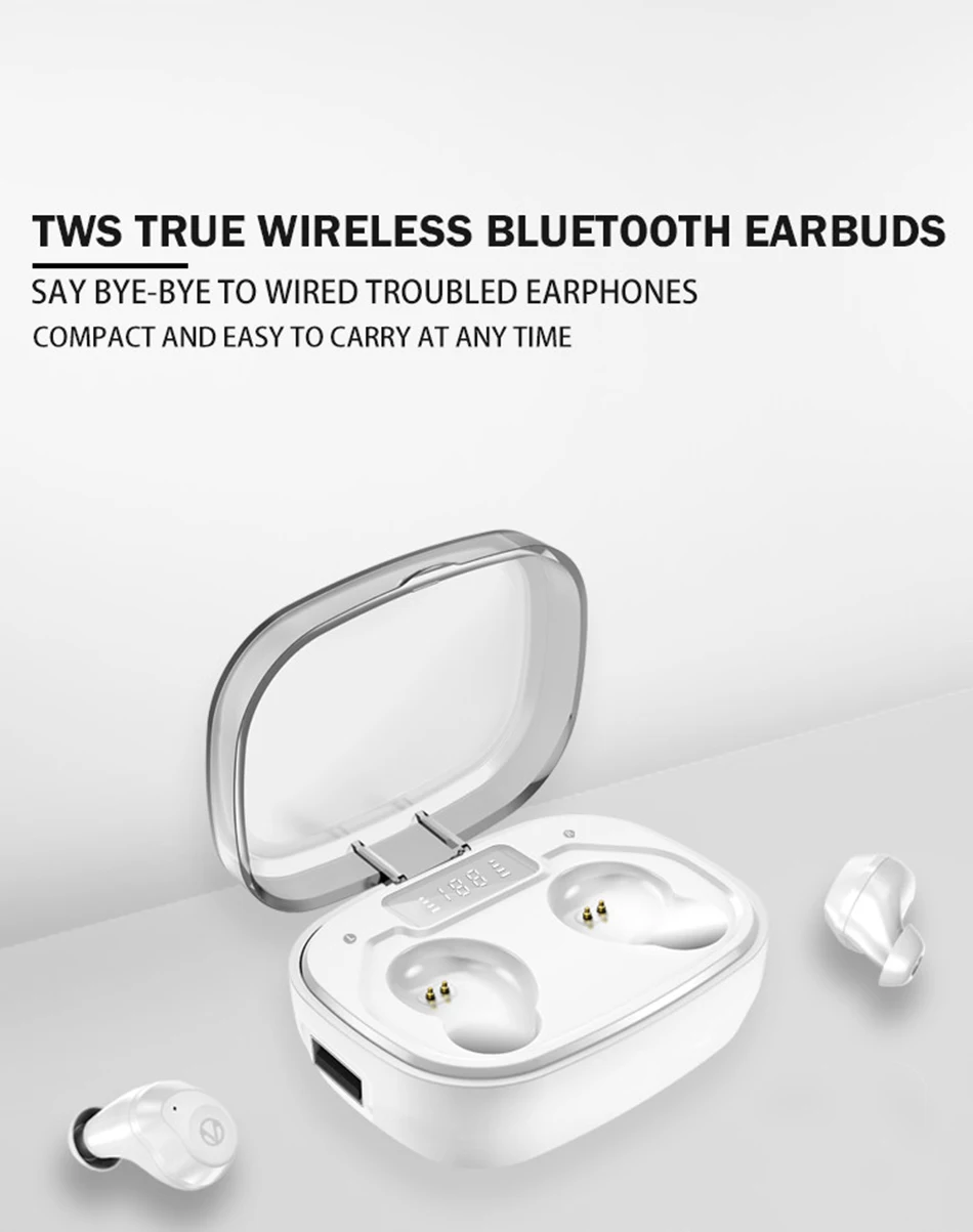 TWS X10 Plus IPX7 Waterproof Wireless Earbuds Bluetooth 5.0 Stereo Music Earphone Earpiece Sport Headphone 1600mAh Charging Case - ANKUX.COM