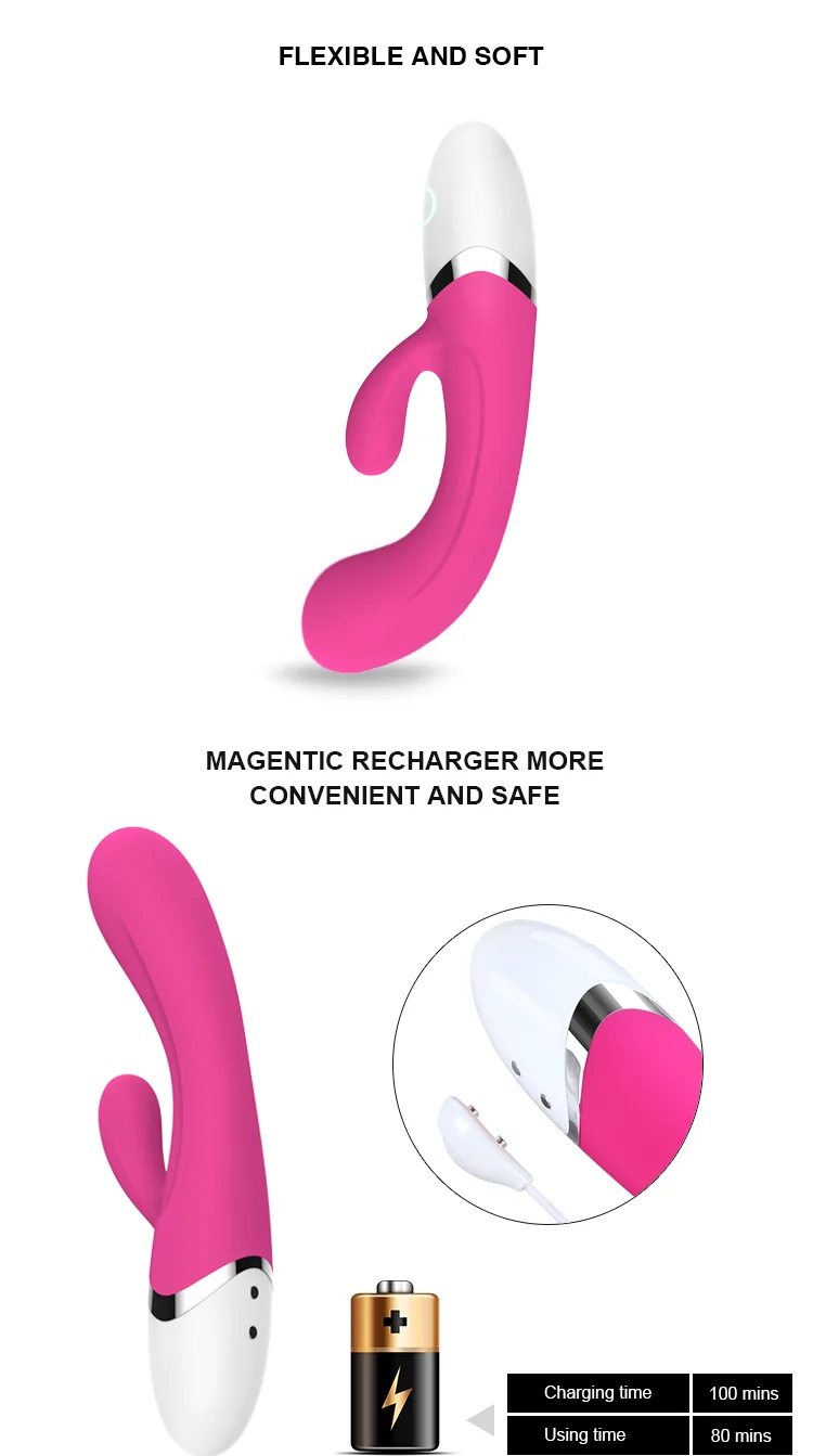 G-Spot Clitoris Stimulation Strong Vibrating Sex Toys Heating Dual Vibrator