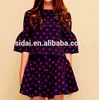 high quality UK high fasion fall winter new arrival cotton ladies polka dot skirts suits