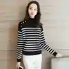 Stripe Style Design Cotton/ Polyester Spring Ladies Knitwear Pullover Sweaters for Women