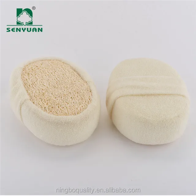 high quality 8x11x4 cm natural loofah bath body sponge for hotel