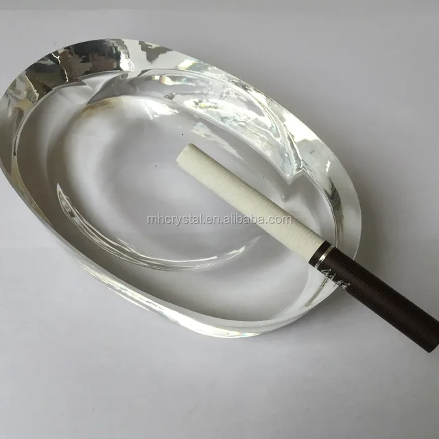 oval glass ashtray