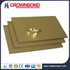 CE Certificate gold clading wall panel,gold pvdf acp panel acm sheet,golden and silver aluminum composite panel/acp