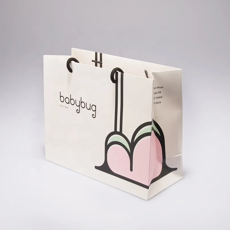 hot sale wholesale high quality white kraft paper bag gift bags