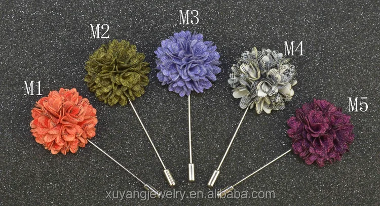 fashion fabric flower brooches for man (hp-087)