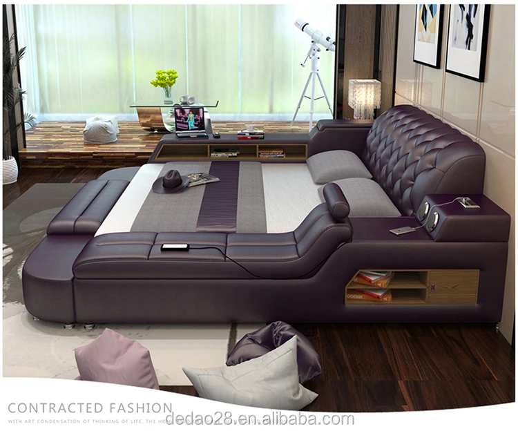 massage music design of leather bed