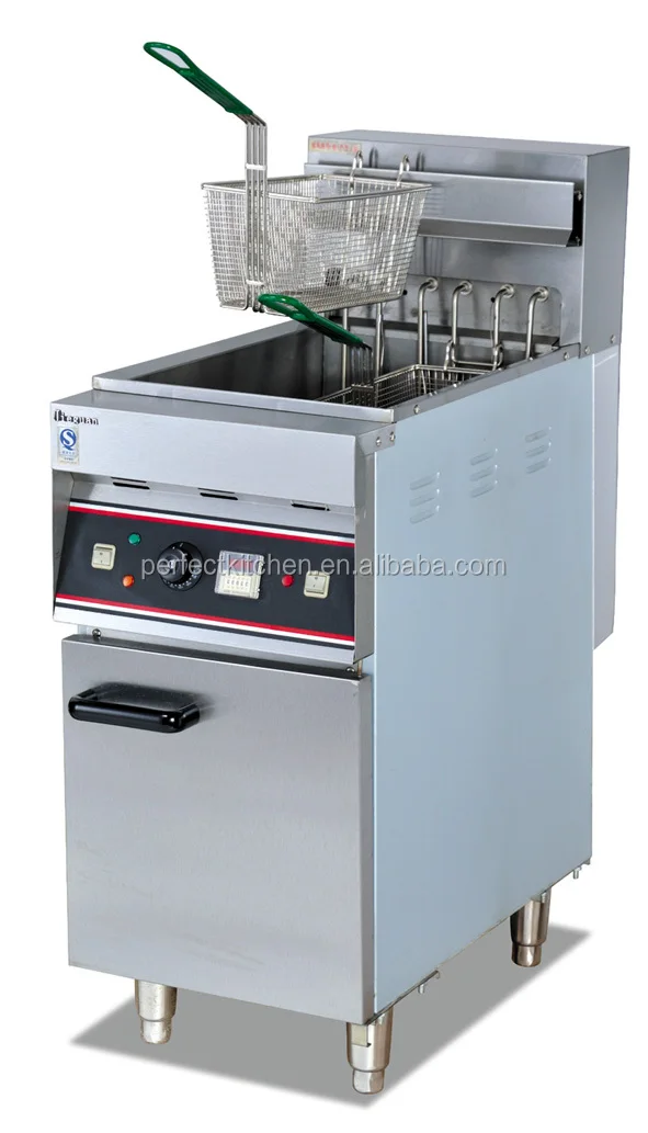 Free Standing Two Tanks 4 Baskets Electric Deep Fryer With With