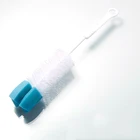 Kitchen Cleaning plastic washing sponge dish brush with TPR soft handle