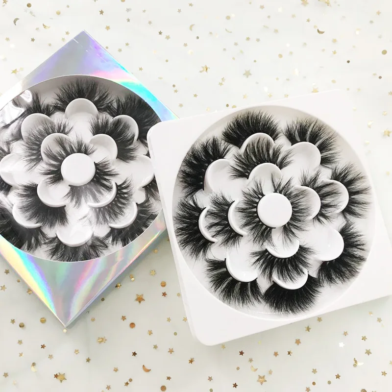 Hot Selling Lash Flower 7 Pair in Flower Pallet Container 25mm Mink Eyelashes, Black
Hot Selling Lash Flower 7 Pair in Flower Pallet Container 25mm Mink Eyelashes, Black