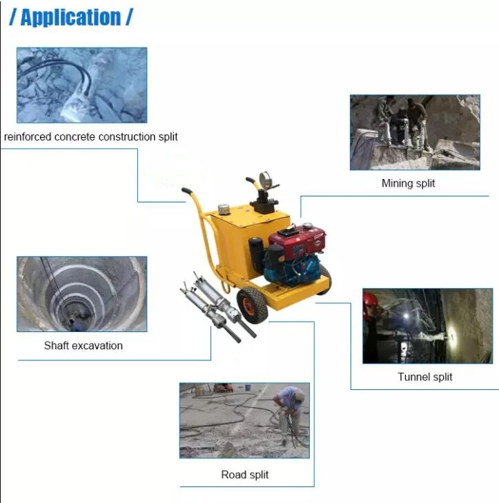 drill portable hydraulic rock splitter