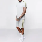 Jersey Side Tape Summer Athletic Sports Men Custom Tracksuit Set