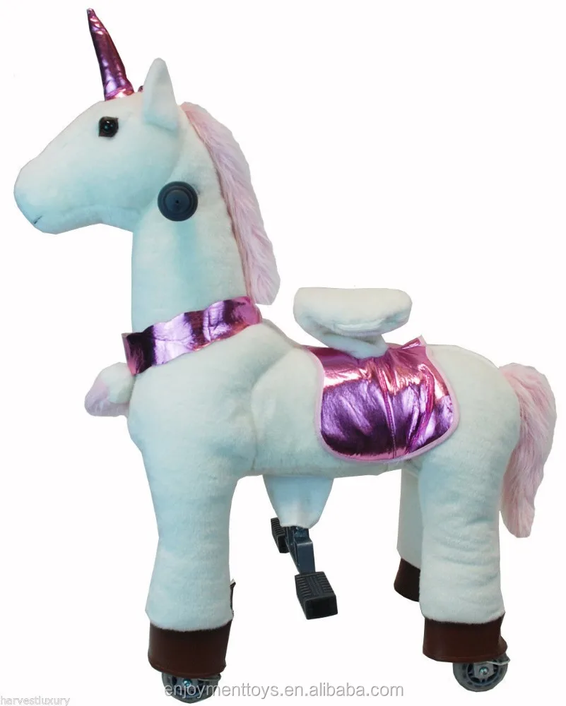 playful plush rocking horse