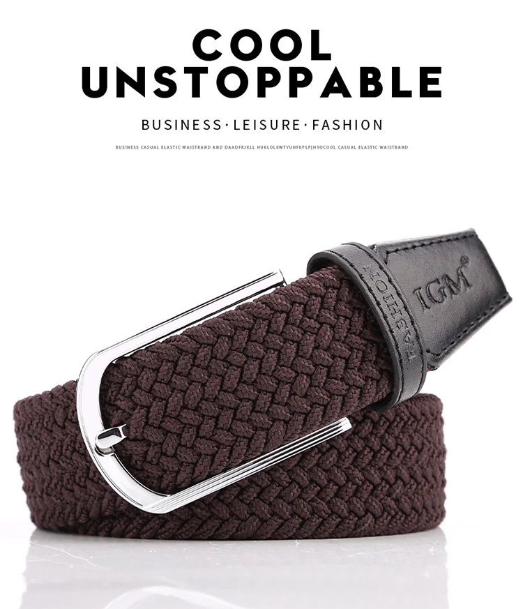khaki braided belt