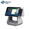 Android Windows Dual Screen All In One Restaurant Ordering Equipment Point Of Sale System With Printer HKS10-D