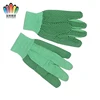Display new products Green Cotton Drills Hand Protection/Anti-skid cotton work gloves for sale