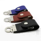 Custom PU leather keychain usb flash pen drive with logo